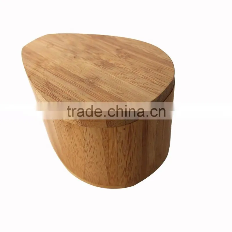 China Wholesales Kitchen Original Round Bamboo Spice Jar