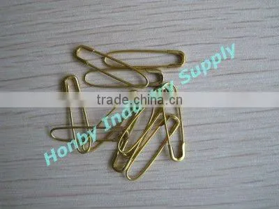 Good quality shiny coilless gold U safety pin for jewelry design