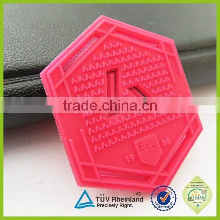 Nanjing Jiamei Factory micro-injected pvc label sew in clothing labels cheap