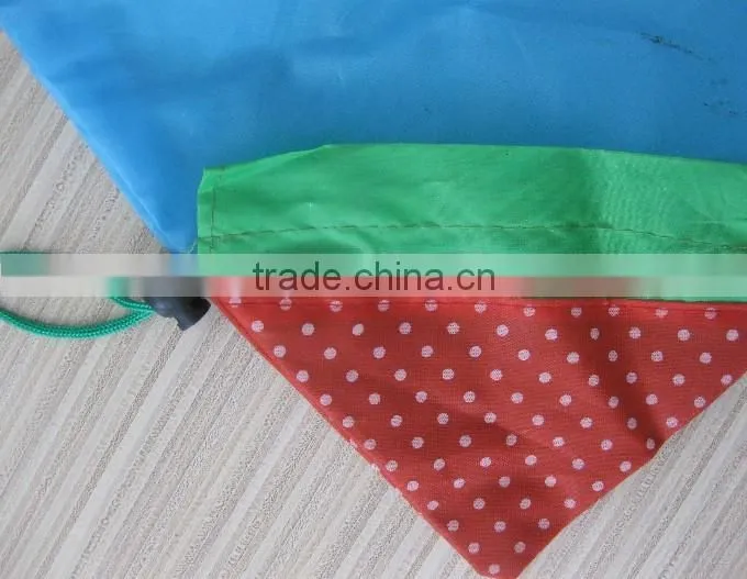 Mini fcolor oldable promotional gift starwberry nylon shopping bag