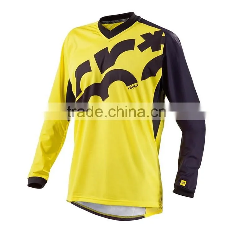 Sublimation printed baggy long/short sleeve downhill jersey with OEM designs