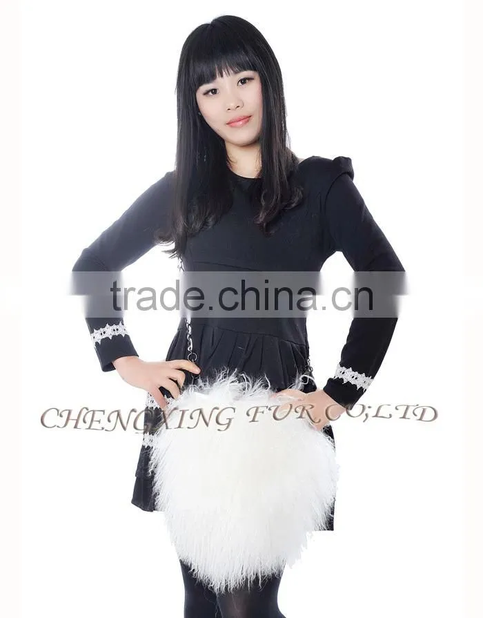 CX-H-09 Fashion Genuine Mongolian Lamb Fur Cheap Handbags From China