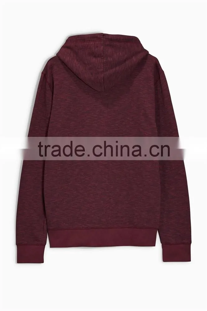 Mens plain slim fit overhead pullover hoodie