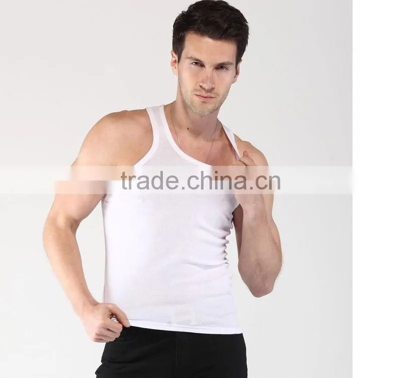 plain and white cotton vest