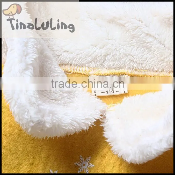 2015 new arrival Coral Fleece long winter coats for girls Plush collar fleece jackets