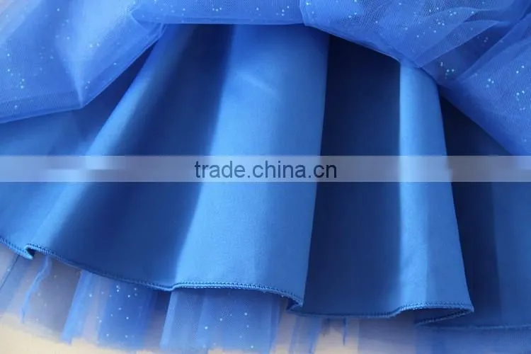 2017 Indian and Pakistan girls without dress toddler Blue Flower girls Performance dresses Turkish shell sequins party dresses
