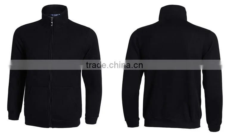 Wholesale high quality Mens stand collar zipper jacket without hood top selling