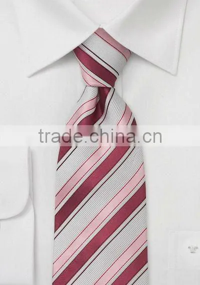 men's striped poly neck tie