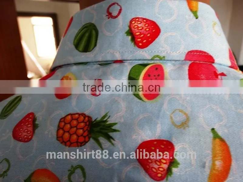 fruit printed short sleeve casual shirt for men