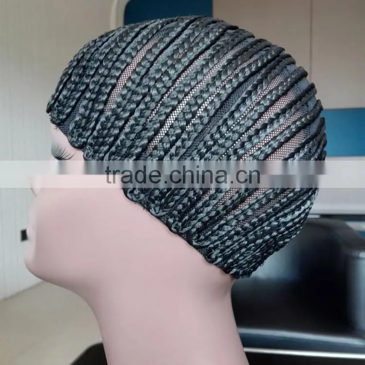 2017 Summer Fashionable Cheap Soft Synthetic Crochet Braid Cap Wholesale For The Black