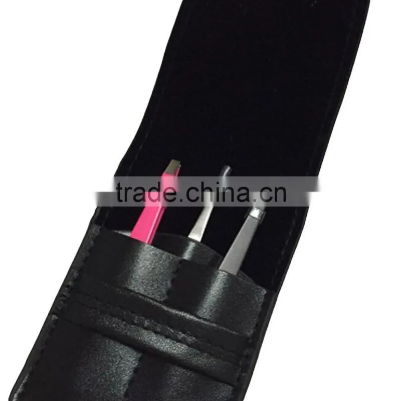 professional tweezers set/ slant straight and pointed tweezers set/ eyebrow tweezers set