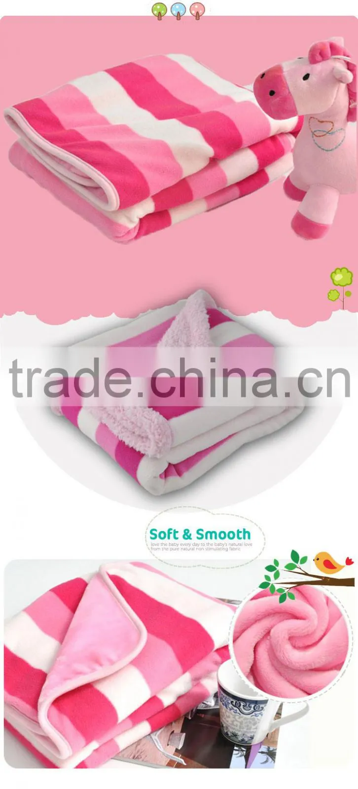 Promotion Colorful Toddler Super Soft Baby Blanket