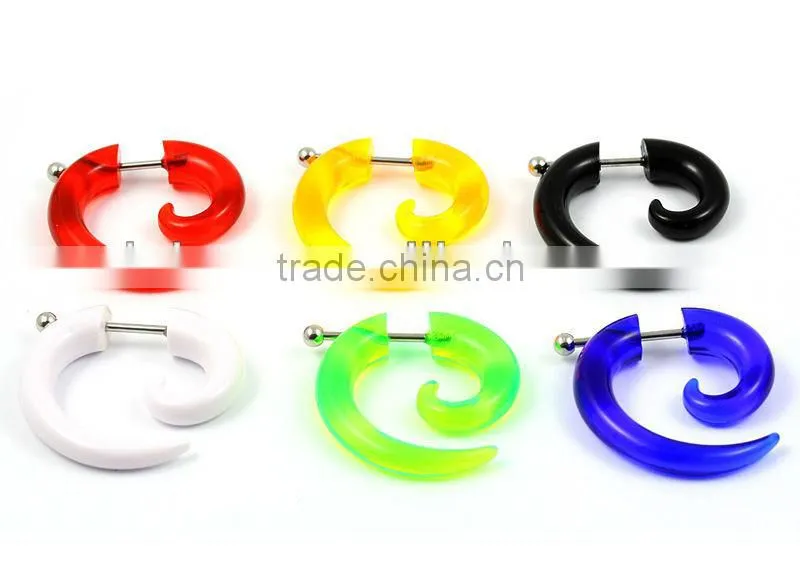 Fake Ear Expander Steel Body Piercing Spiral Piercing Stainless steel Ear Jewelry