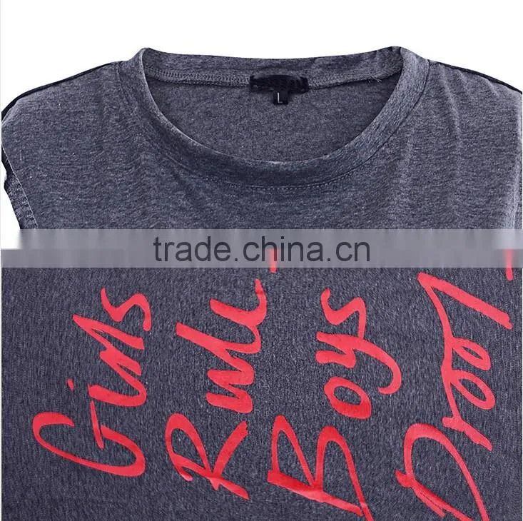 Summer Custom Printed O Ncek New Design Vest Shirt Ladies Fashion Tank Top