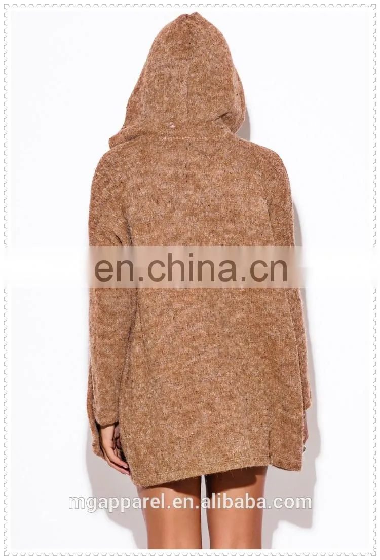 top quality camel sexy comfortable hoodie sweater jacket for women china