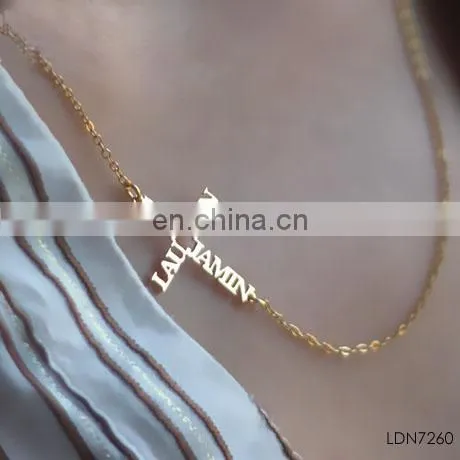 Fashion jewelry exquisite cool sideway cross necklace