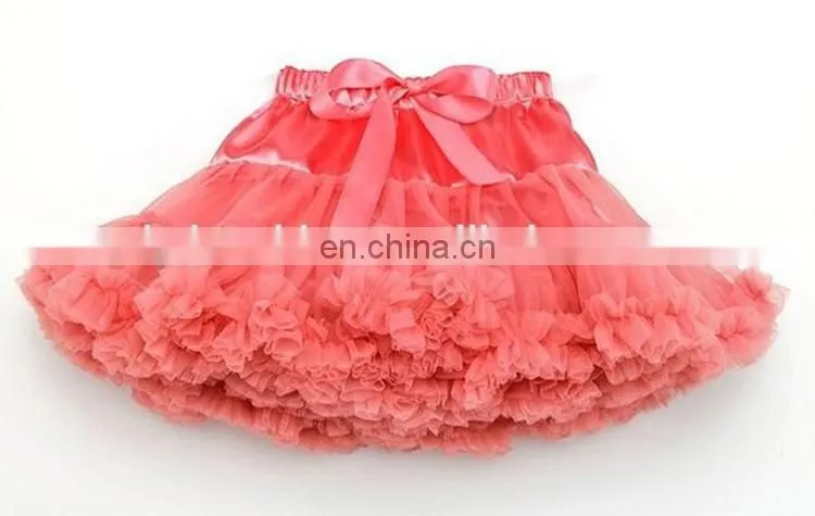 2015 New pattern fluffy tutu skirt for girls fashion wine red baby girls birthday skirt