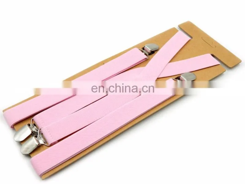 2017 Wholesale Low MOQ solid color Suspenders