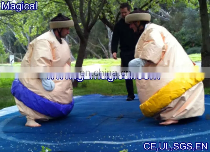Foam padded infltable sumo suits