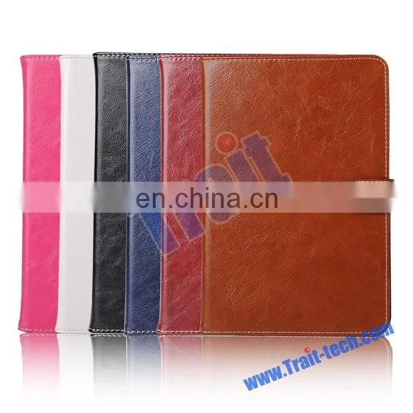 2015 New Arrival Oil Wax Crazy Horse Pattern for iPad Mini 4 tablet cover