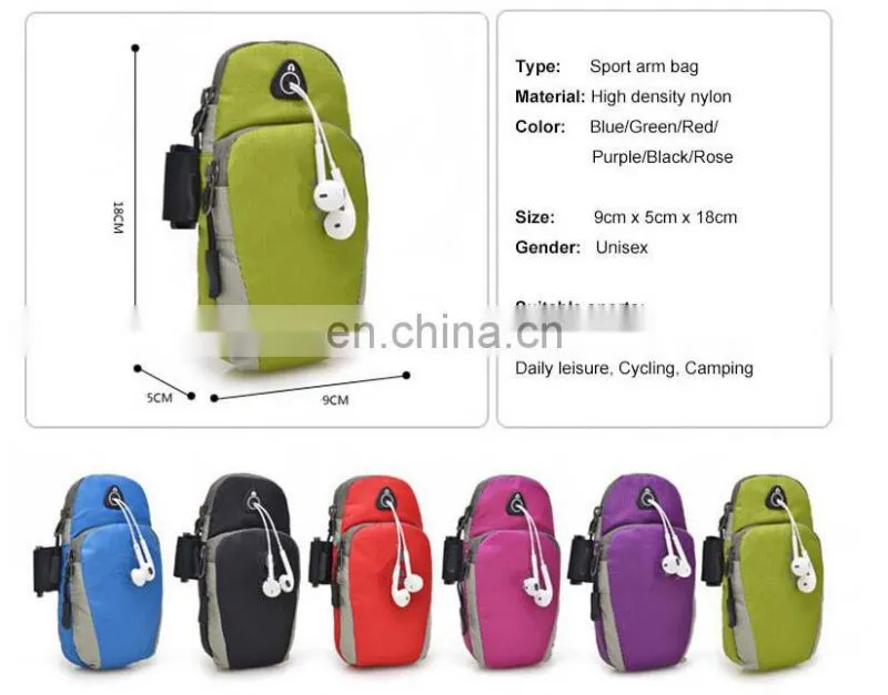 cheap Outdoor Cycling Sports Running Camping Wrist Pouch Mobile Phone Arm Bag Key Money arm sports bag