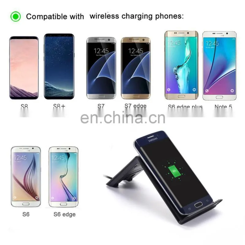 2017 Amazon hot selling double coils design cell phone wireless charger for S7 edge note 5