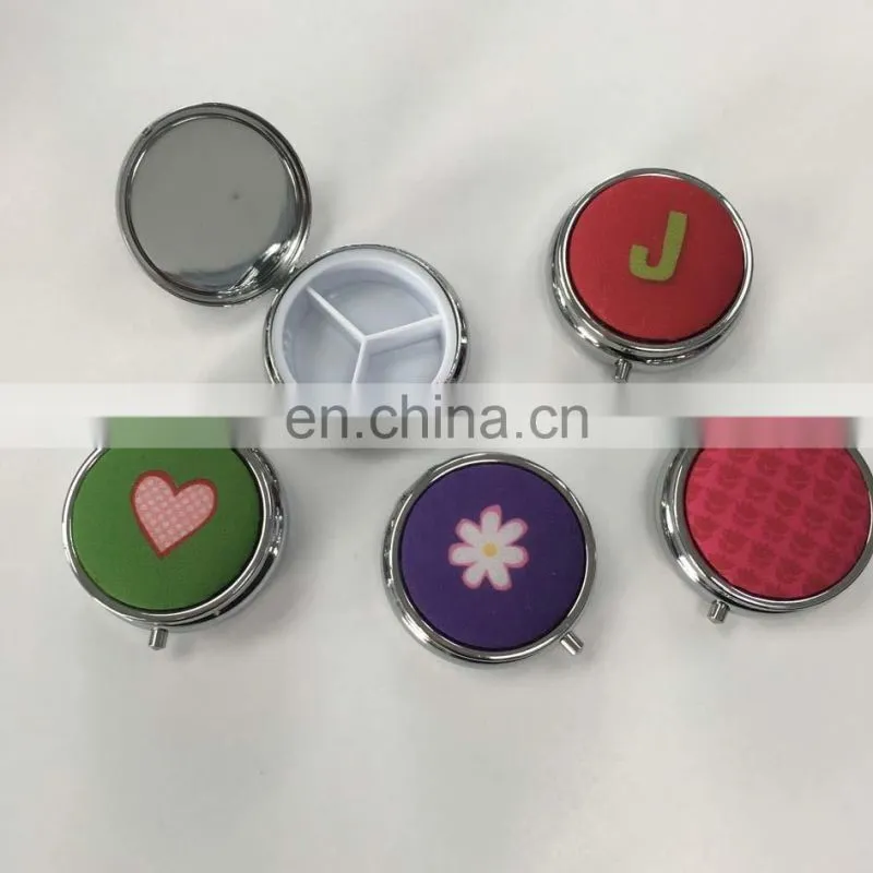 Disney factory made custom personalized fabric floral metal pill box
