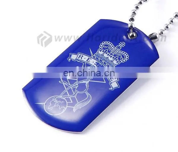 Made in china factory cheap dog tag stamping custom logo with ball chain