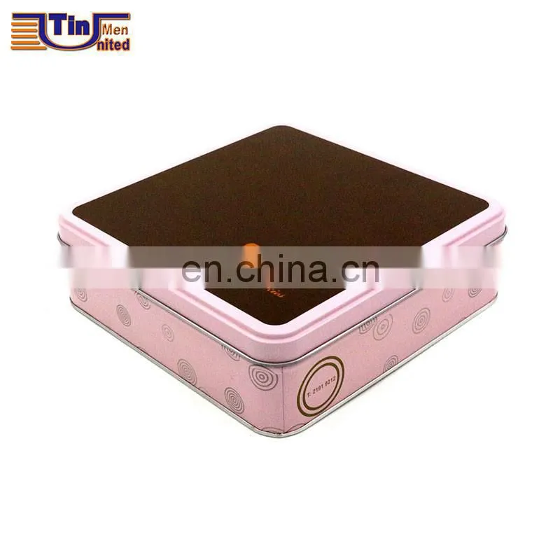 Middle Square Cookie, Biscuit, Gift Matt Varnish Tin Box