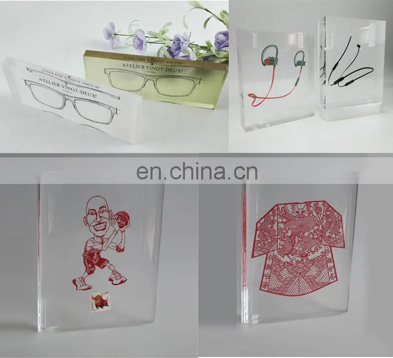 Sign Stand block Holder Clear Acrylic Logo Block Customized printting Blocks