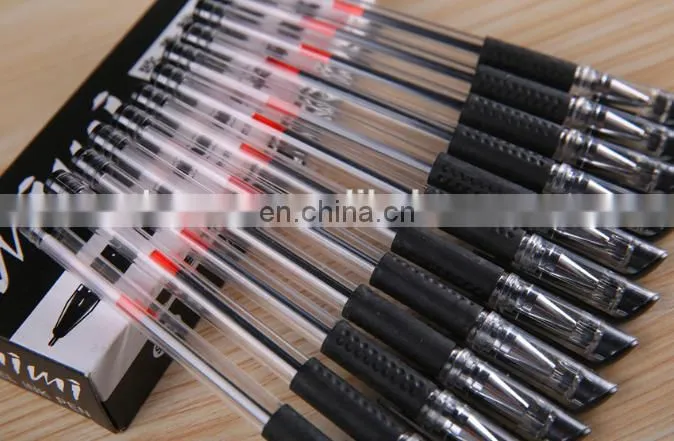 Gel Pens Black Ink 0.5mm Fine Point with Grip Roller Ball Pen 12 pack