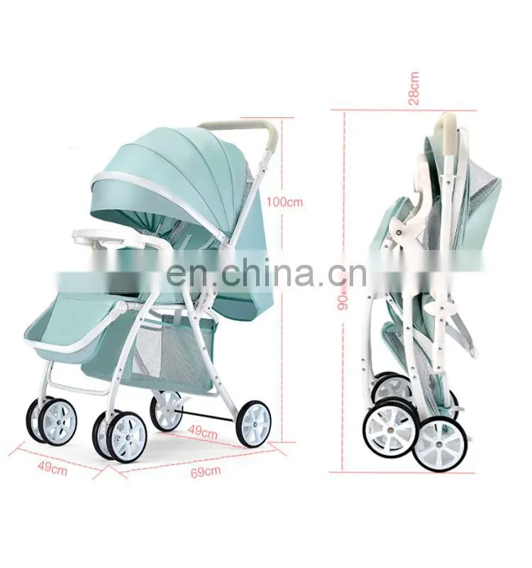 Cheap Baby Stroller Stainless Steel Frame Oxford Canopy Good Baby Pram
