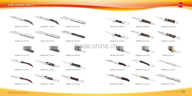 2014 newly design pocket knife free sample combat knife
