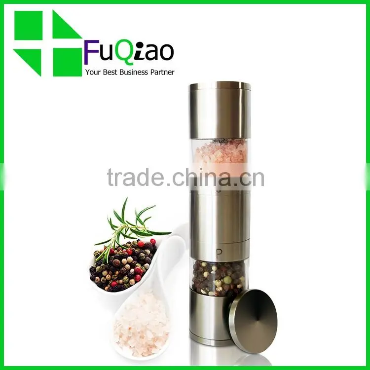 Hot Sale Cooking Tools FDA Manual 2 in 1 Salt and Pepper Grinder