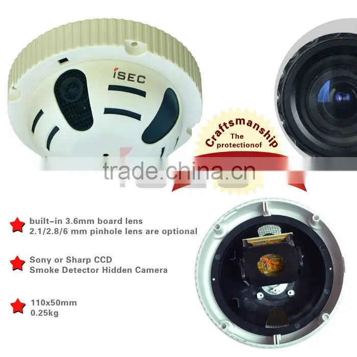 Celling Mount Hidden Smoke Detector Camera