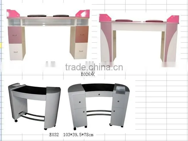 Pink colour manicure pedicure table made in China