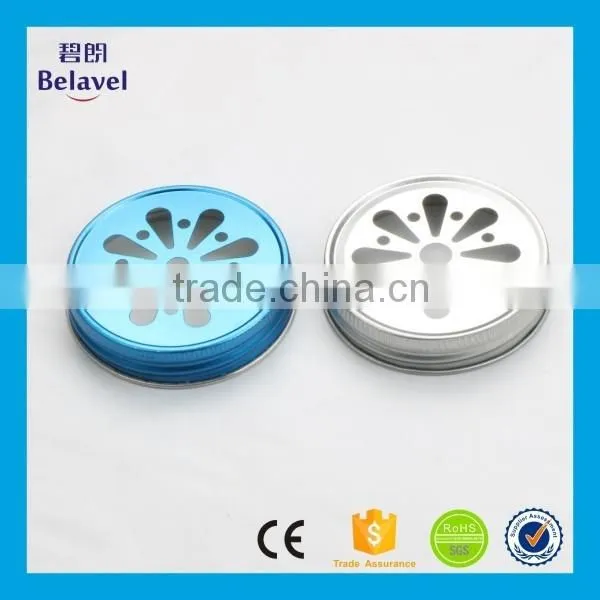Manufacture 70mm daisy cut stainless iron metal mason jar screw cap