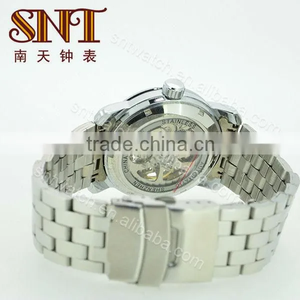 SNT-ME024 stainless steel back water resistant mechanical watch 30m