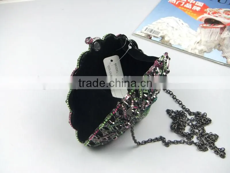 NEW Fashion Luxury Peacock Shape Bridal Evening Crystal Purse Clutch Bag For Women
