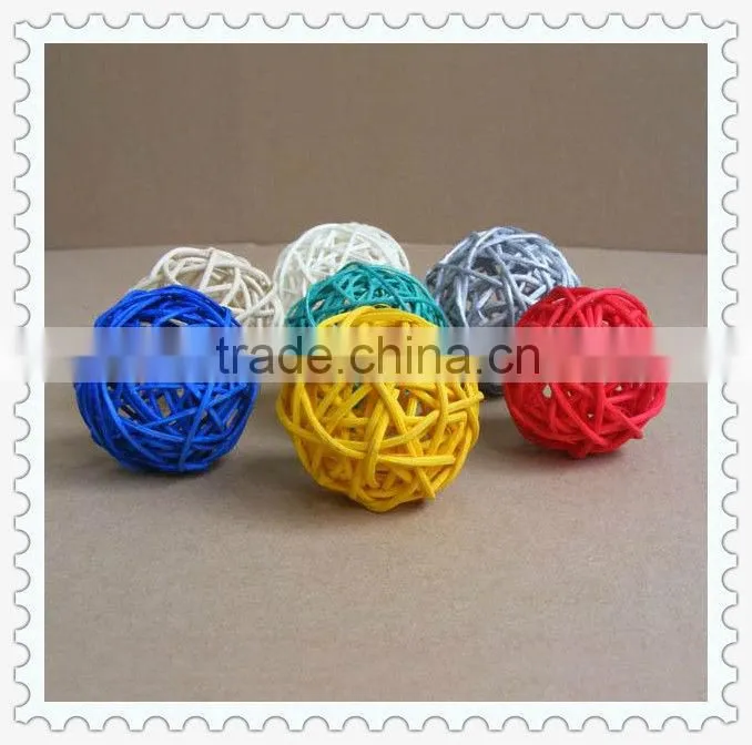 woven decorative colored rattan ball