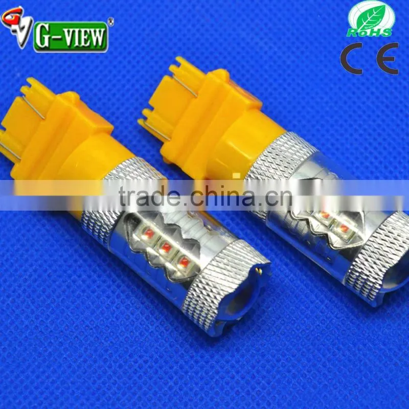 T25 turn signal lamp 80w epistar led car bulb 3157 yellow white red Led lights car