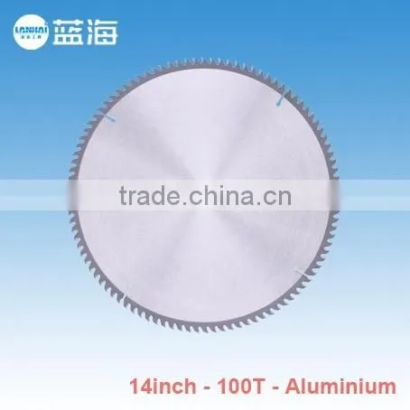 14''-100T Tungsten Carbide Tipped Brazed TCT Saw Blade for Cutting Alumium