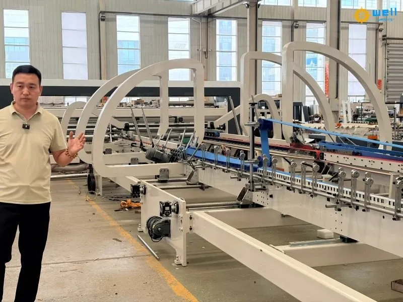 corrugated box automatic folding gluing equipment