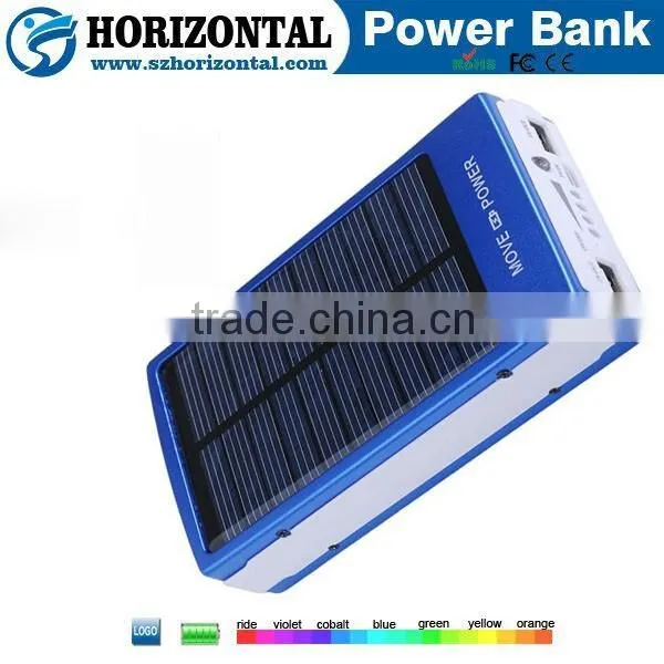Free custom logo power bank,High Capacity Solar Power bank 10000mAh mobile charger
