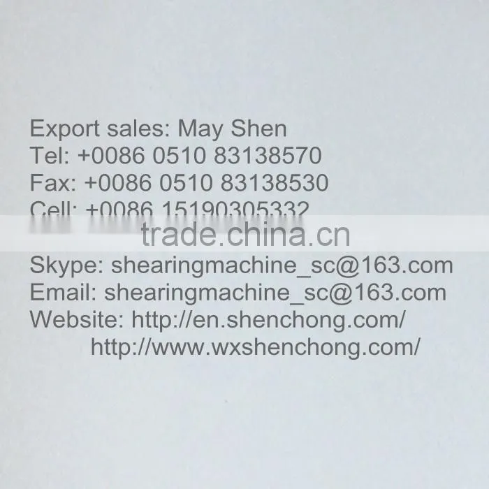 QC11Y 6X2500 Hydraulic Shearing machine for Machine shell Processing