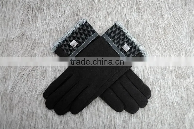 Men's Touch Screen Gloves , Fashion Full Finger Cycling Gloves With Warm fluff