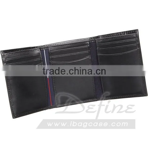 Customize Trifold Man Leather Wallet Hot Selling