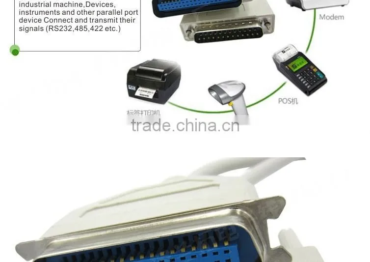 SLT Wholesale high quality DB 25pin male to centronics 36 male printer cable 3m