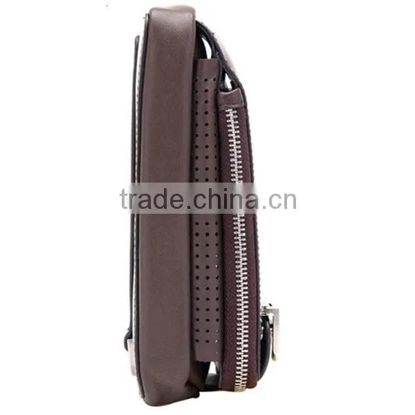 2014 high end men mobile phone wallet case leather cell phone wallet