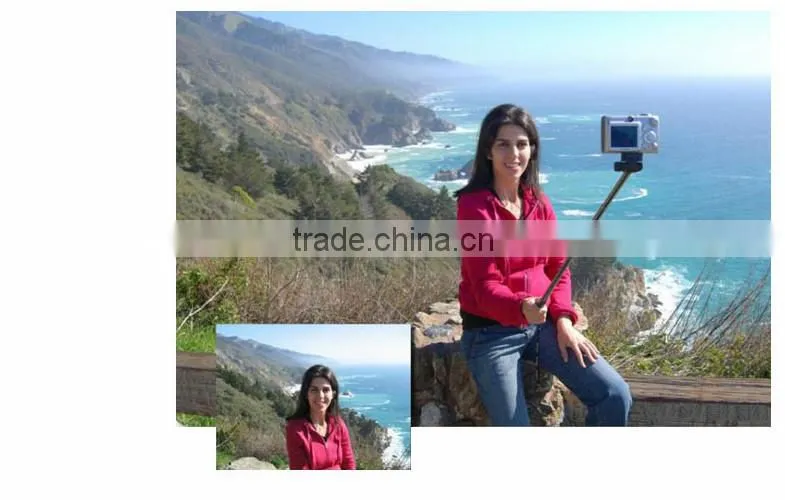 2015 new fashion selfie stick with remote and bluetooth